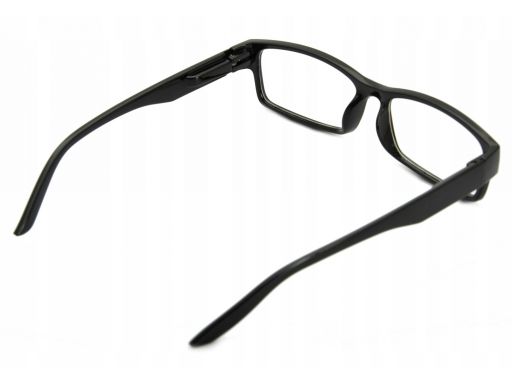 Okulary antyrefleks zerówki nerdy prostokątne