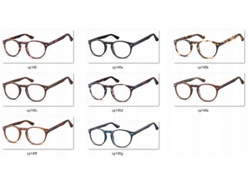 Oprawki unisex lenonki zerówki okrągłe okulary