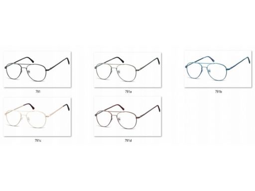 Oprawki pilotki aviator korekcyjne złote okulary