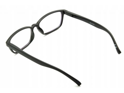 Okulary antyrefleks zerówki nerdy prostokątne