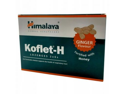 Himalaya koflet-h tabletki do ssania imbir 12szt.