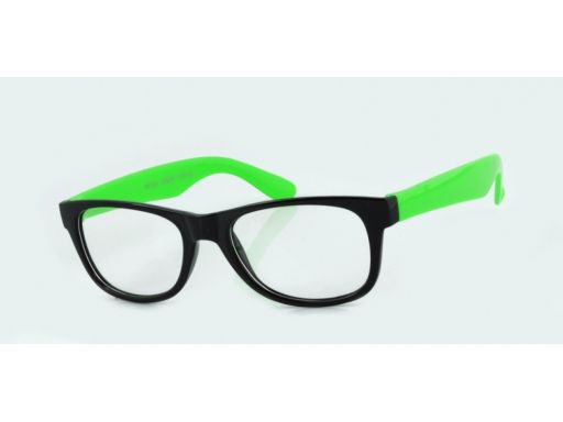Okulary uv 400 zerówki nerdy zielone kujonki