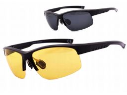 Polaryzacyjne okulary czarne i żółte do biegania
