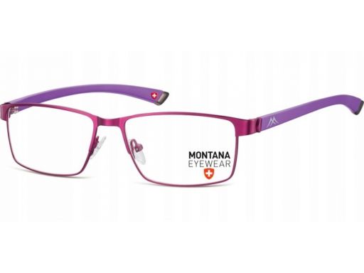 Prostokątne okulary oprawki korekcyjne fioletowe