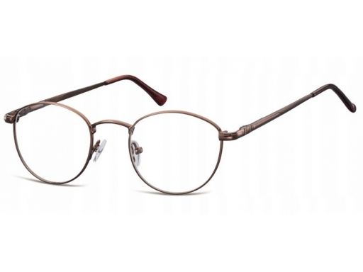 Oprawki lenonki damskie korekcyjne brązowe okulary