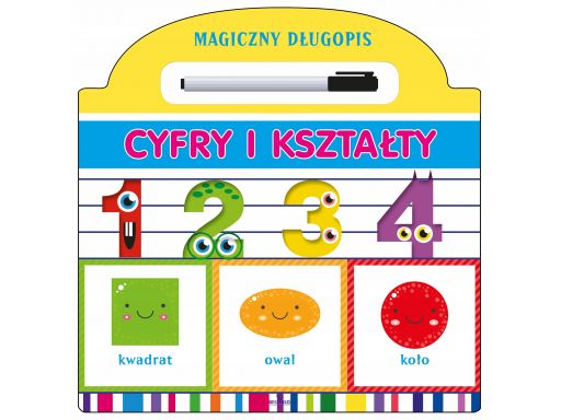 Magiczny długopis cyfry i kształty edukacja nauka