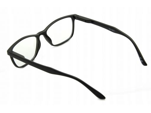 Okulary antyrefleks zerówki nerdy prostokątne