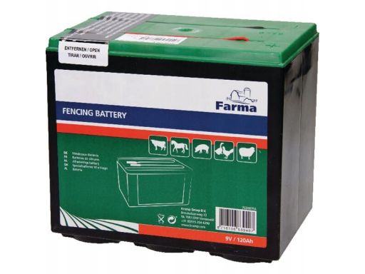 Bateria elektryzatora sucha 9v 120ah