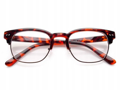 Okulary oprawki optyczne zerówki panterka unisex