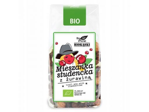 Bio planet mieszanka studencka z żurawiną bio 150g