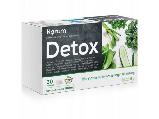 Narum detox 200 mg 30 kapsułek