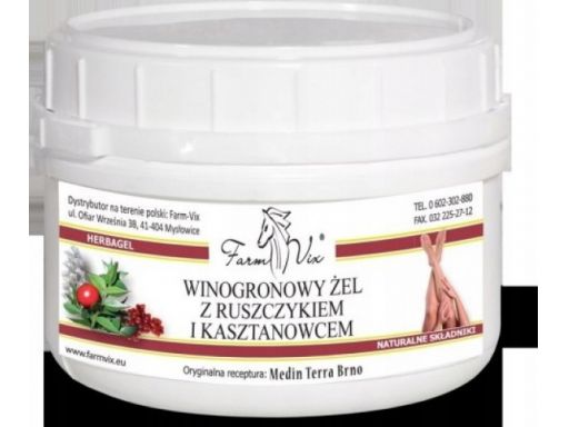 Farm-vix winogronowy żel z ruszczykiem i kasz.350g