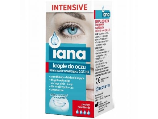 Iana krople do oczu intensive 0,3% ha nawilżające