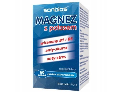 Sanbios magnez z potasem 60 tabl.