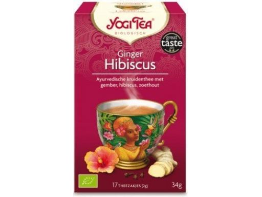 Yogi tea herbata ginger hibiscus bio 17x2g