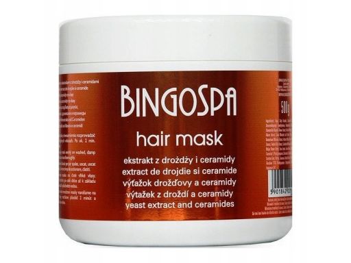 Bingospa maska do włosów ekstrakt z drożdży