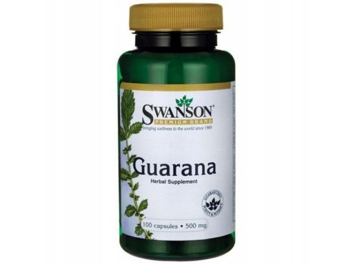 Swanson guarana 500mg/100kaps.