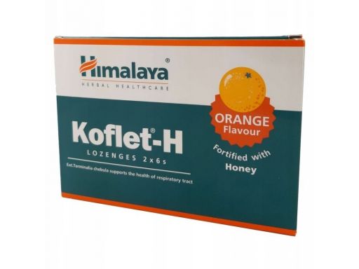Himalaya koflet-h tabletki do ssania pomarańcza12s
