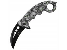 Nóż karambit herbertz solingen skulls design 73mm