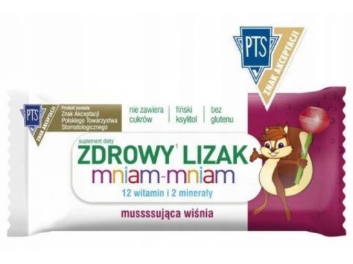 Zdrowy lizak mniam mniam 6g musująca wiśnia