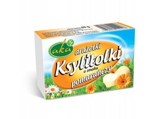 Aka drażetki pudrowe 0% cukru pomarańcza 40g