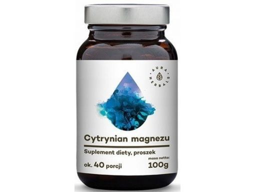 Aura herbals cytrynian magnezu proszek 100g