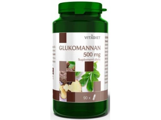 Vitadiet glukomannan 500mg 90 kaps. utrata wagi