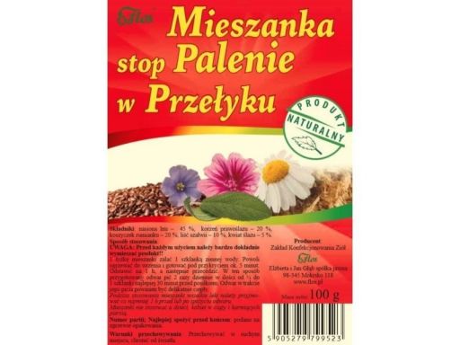 Flos mieszanka stop palenie w przełyku 100g