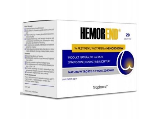 Hemorend 20 sztuk naturalny produkt na hemoroidy