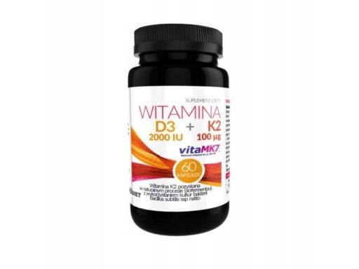 Vitadiet witamina d3 2000iu + k2100 mcg 60kap