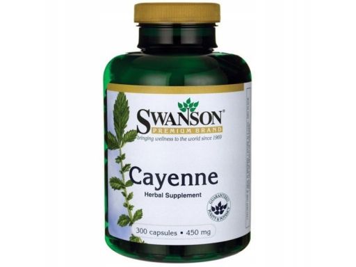 Swanson cayenne (pieprz kajeński) 450mg 300 kaps.