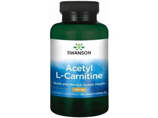 Swanson alc acetyl l-karnityny 500mg 100kaps.