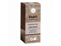 Khadi ziołowa farba do włosów ciemny brąz 100g