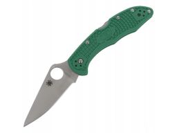 Nóż spyderco delica 4 frn green flat ground plain