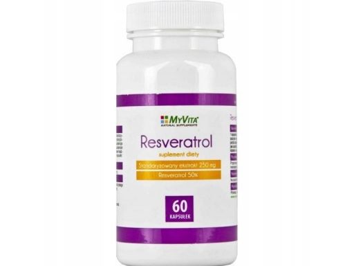 Myvita resveratrol standa. 50% 250mg 60 kaps.