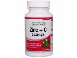 Natures aid cynk z witaminą c do ssania 30tab