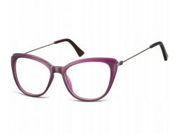 Oprawki zerówki okulary kocie oko damskie fiolet