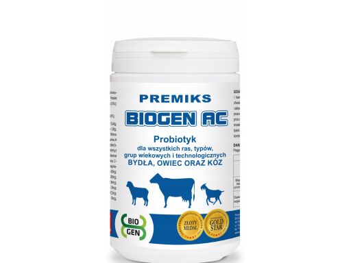 Premix premiks probiotyk biogen ac bydło owce kozy