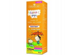 Natures aid mini witamina c 100mg w płynie 50 ml