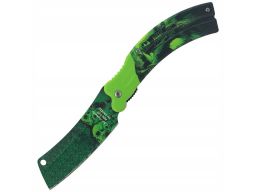 Nóż herbertz solingen green skulls, cleaver (59241