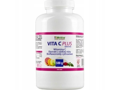 Myvita vita c forte+ 500g wzmacnia odporność