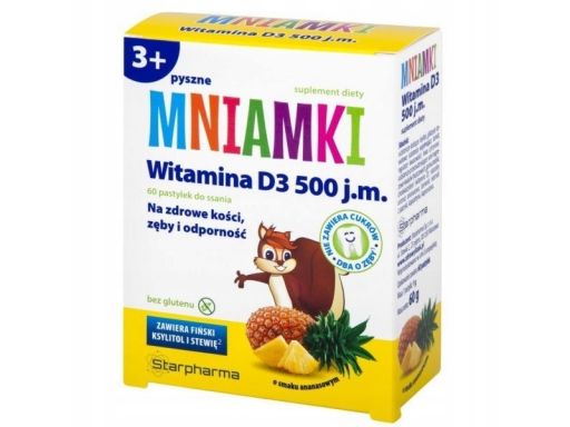 Starpharma witamina d3 mniamki do ssania 60 pas