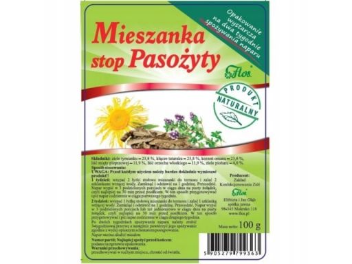 Flos mieszanka na pasożyty 100g spożywczy