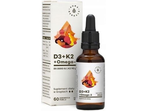 Aura herbals witamina d3 + k2 + omega-3 30ml