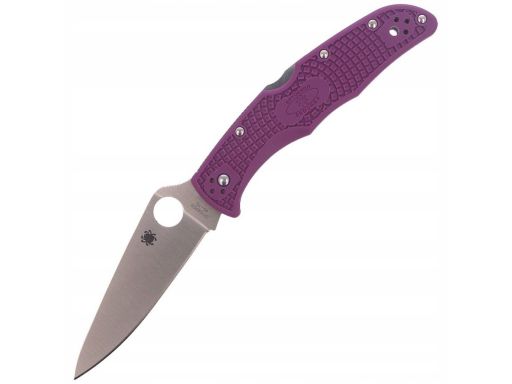 Nóż spyderco endura 4 frn purple flat ground plain