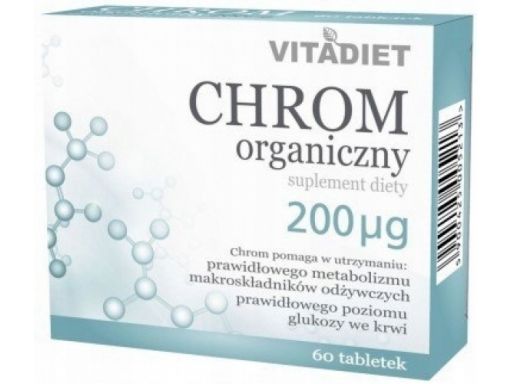 Vitadiet chrom organiczny 200 mcg 60 tabl.