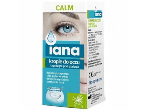 Iana krople do oczu calm 10ml łagodzące