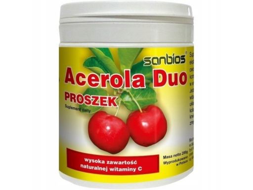 Sanbios acerola duo 200g wzmacnia odporność