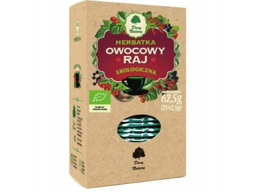 Dary natury herbata owocowy raj eko 25x2,5g