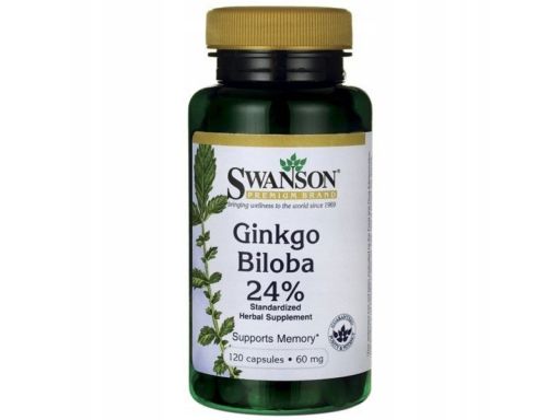 Swanson ginko biloba ekstrakt 60mg 120 kaps.